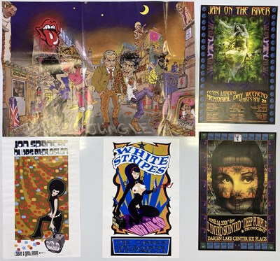 Lot 111 - POSTERS INC ROLLING STONES / DARREN GREALISH SIGNED.