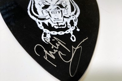 Lot 194 - MOTORHEAD SIGNED DRUM SKIN.