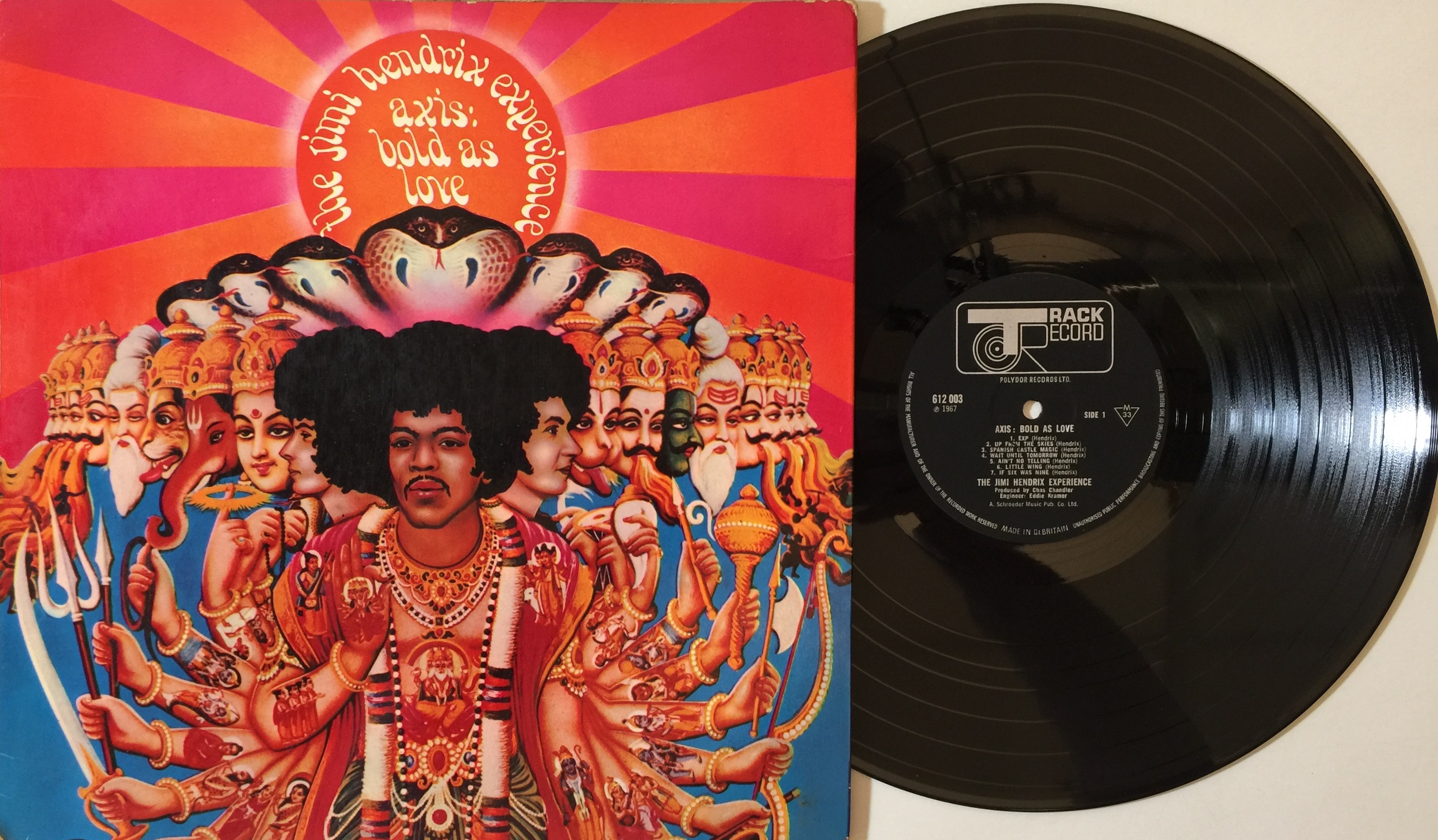 Lot 806 - JIMI HENDRIX - AXIS BOLD AS LOVE LP (UK