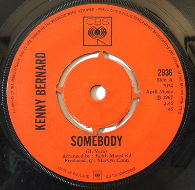 Lot 13 - KENNY BERNARD - PITY MY FEET C/W SOMEBODY 7" (ORIGINAL UK STOCK COPY - CBS 2936)