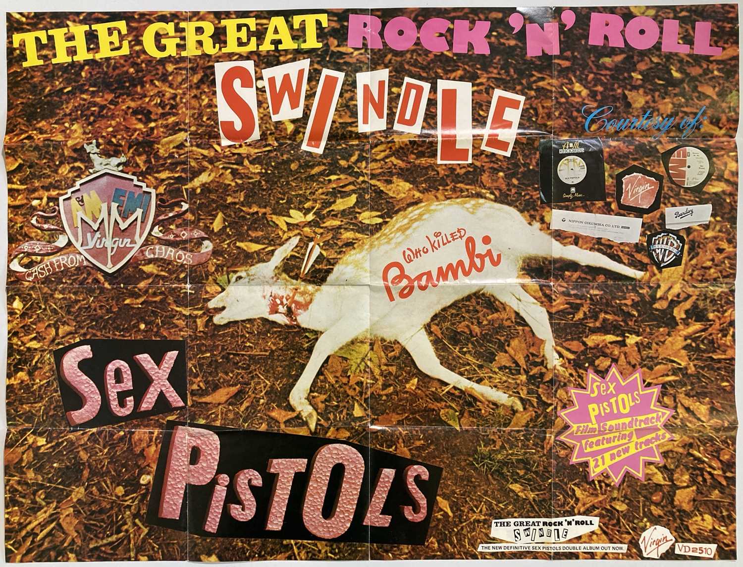 Lot 333 Sex Pistols Who Killed Bambi Poster