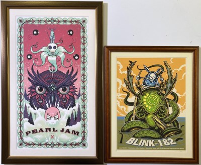 Lot 112 - LIMITED EDITION CONCERT POSTERS - BLINK 182 / PEARL JAM.