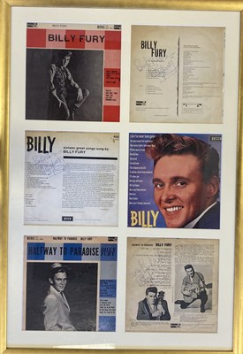 Lot 325 - BILLY FURY MULTI SIGNED DISPLAY