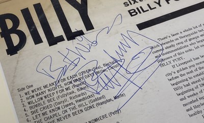 Lot 325 - BILLY FURY MULTI SIGNED DISPLAY