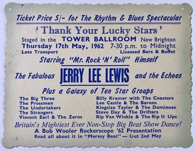 Lot 73 - JERRY LEE LEWIS 1962 TICKET.