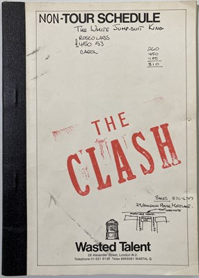 Lot 346 - THE CLASH - A RARE ITINERARY FOR THE 1982 CANCELLED TOUR.