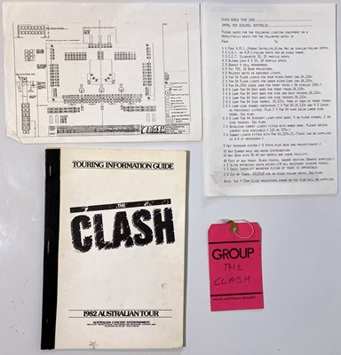 Lot 347 - THE CLASH - 1982 TOUR ITINERARY.