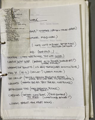 Lot 348 - THE CLASH - TOUR PRODUCTION EPHEMERA INC LIGHTING DESIGN PLANS.