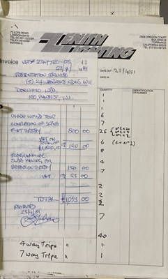 Lot 348 - THE CLASH - TOUR PRODUCTION EPHEMERA INC LIGHTING DESIGN PLANS.