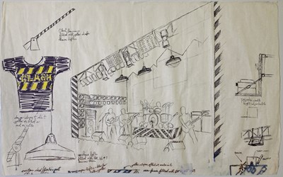 Lot 350 - THE CLASH - ORIGINAL 1980S STAGE PLAN DESIGN.