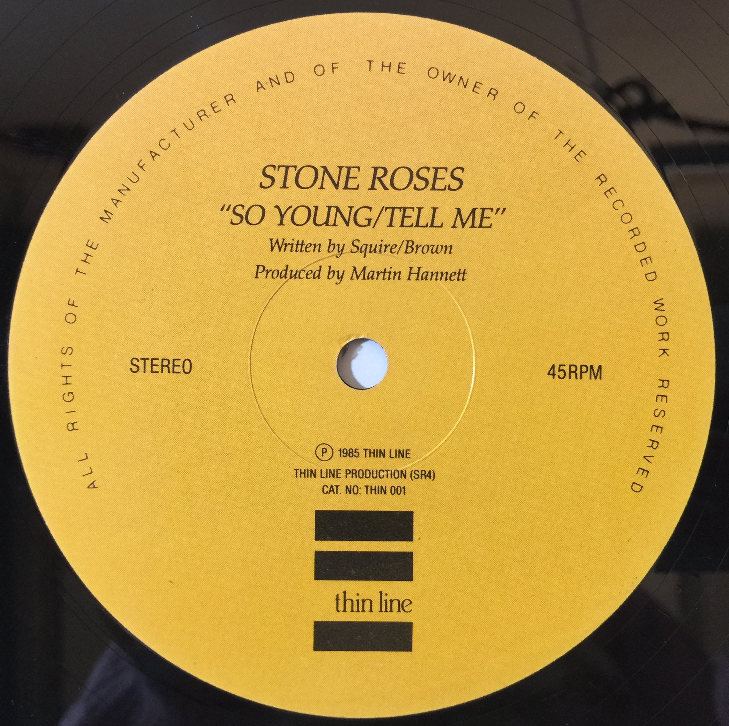 Lot 325 - STONE ROSES - SO YOUNG/TELL ME 12