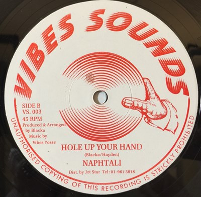 Lot 75 - ALISON HEMMING/NAPHTALI - BLACK OR YOU WHITE/HOLE UP YOUR HAND 12" (VIBES SOUNDS VS. 003)