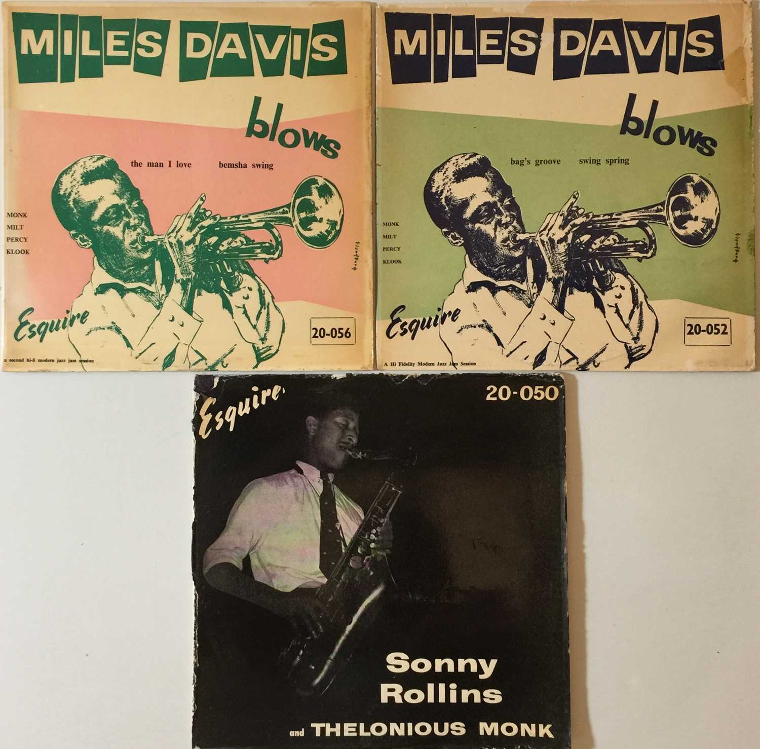 Lot 101 - MILES DAVIS/ SONNY ROLLINS/ MONK - 10" ESQUIRE RARITIES