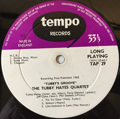 Lot 103 - TUBBY HAYES QUARTET - TUBBY'S GROOVE LP (UK MONO ORIGINAL - TAP 29)