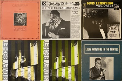Lot 128 - LOUIS ARMSTRONG/ SIDNEY BECHET AND RELATED - LP COLLECTION