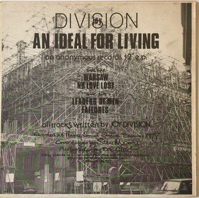 Lot 376 - JOY DIVISION - AN IDEAL FOR LIVING EP 12" (UK RARITY - ANON1)