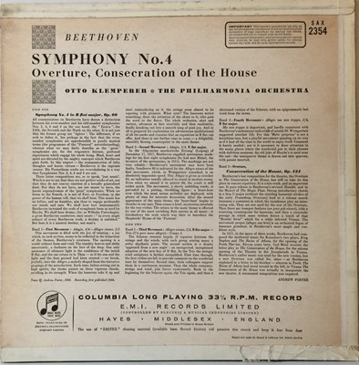 Lot 881 - CLASSICAL - LPs (WITH OTTO KLEMPERER BEETHOVEN SYMPHONY NUMBER 4 SAX 2354 ORIGINAL)