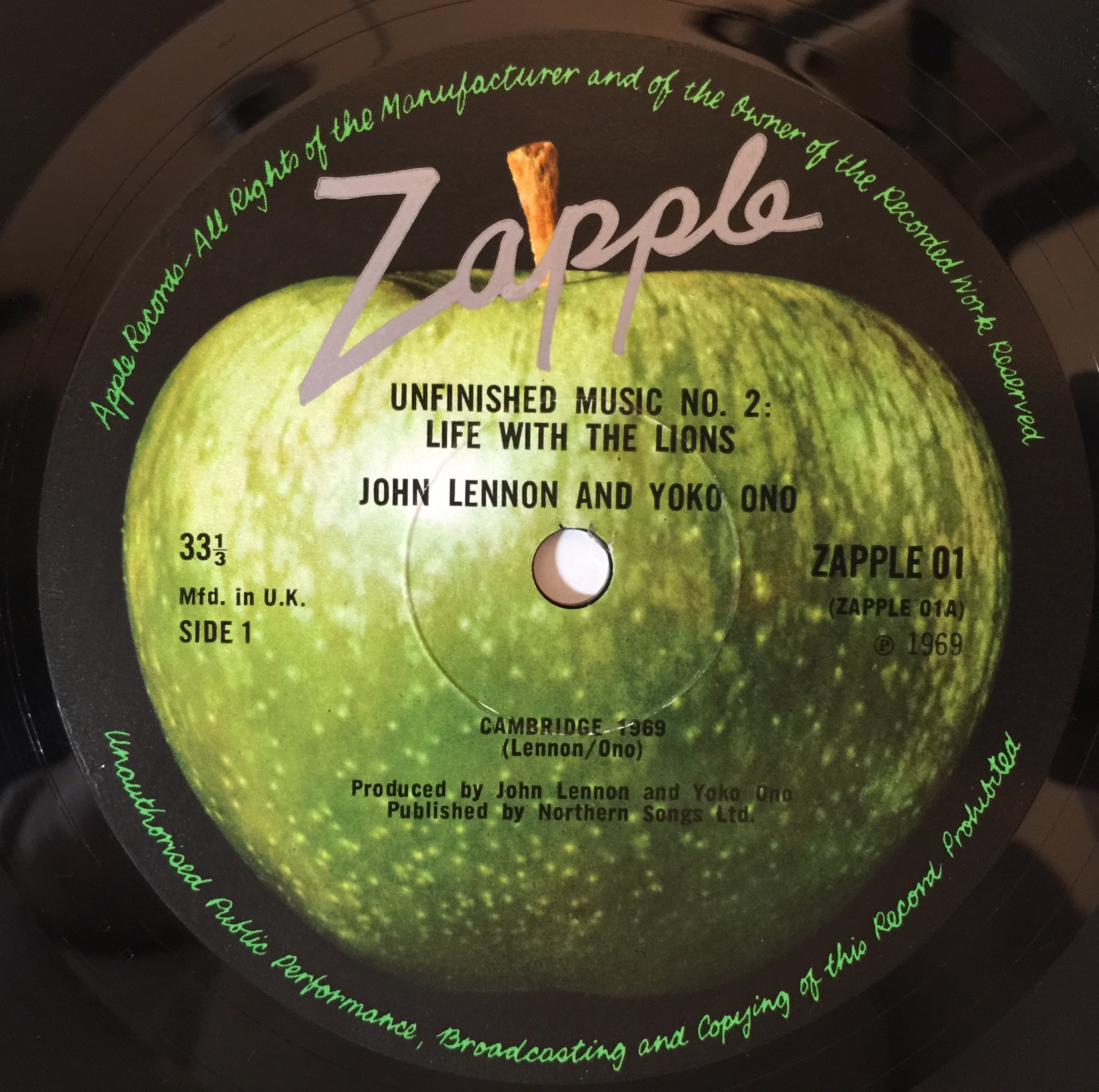 Lot 13 - JOHN LENNON/YOKO ONO - UNFINISHED MUSIC NO. 2: