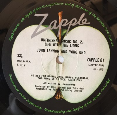 Lot 13 - JOHN LENNON/YOKO ONO - UNFINISHED MUSIC NO. 2: LIFE WITH THE LIONS LP (ORIGINAL UK COPY - ZAPPLE 01)