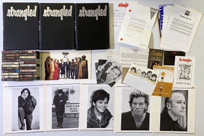 Lot 356 - THE STRANGLERS - TICKET STUBS / CASSETTE COLLECTION / STRANGLED MAGAZINE.