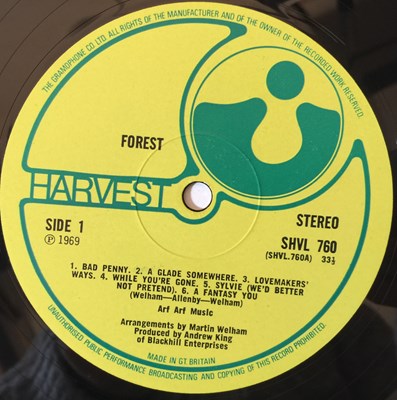 Lot 934 - FOREST - FOREST LP (X2 - ORIGINAL & REISSUE - SHVL 760)