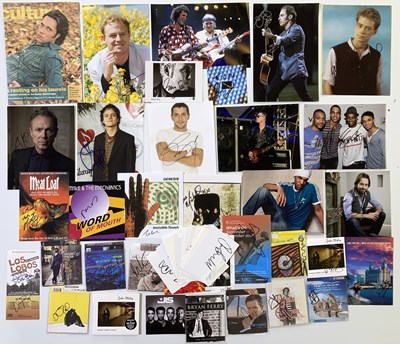 Lot 209 - MALE MUSIC STARS - SIGNED ITEMS - BRYAN FERRY AND POP STARS.