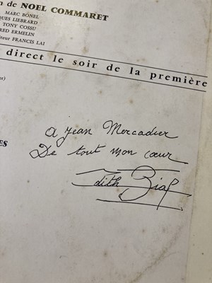 Lot 242 - EDITH PIAF - A SIGNED LP.