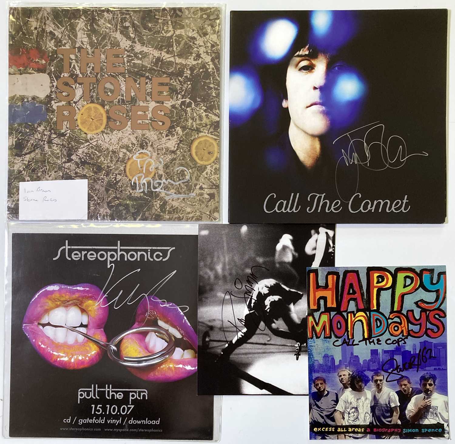 Lot 218 - SIGNED ITEMS - INDIE ARTISTS - JOHNNY MARR / STEREOPHONICS ETC.
