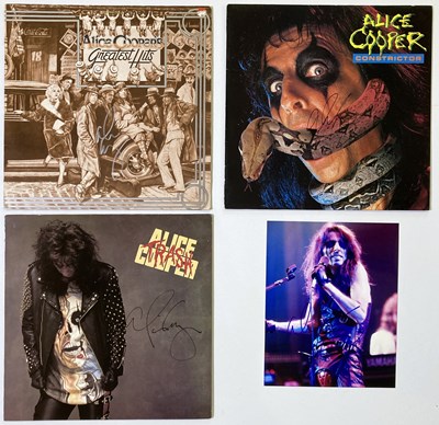 Lot 221 - ALICE COOPER SIGNED ITEMS.