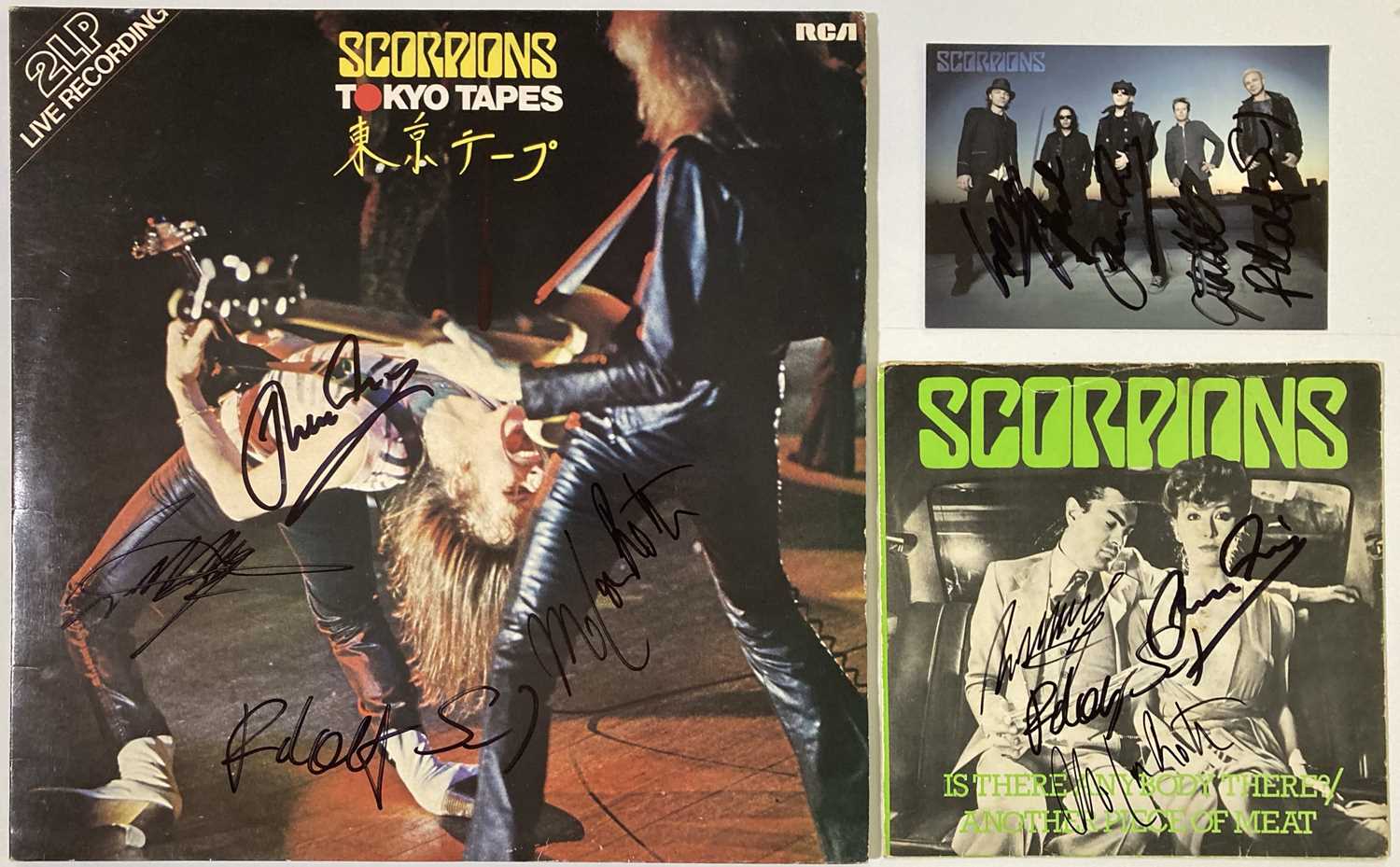 Lot 225 - SCORPIONS - SIGNED ITEMS.