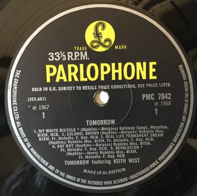 Lot 968 - TOMORROW FEAT KEITH WEST - S/T LP (UK MONO ORIGINAL - PMC 7042)