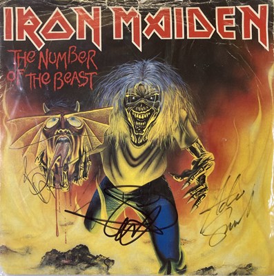 Lot 236 - IRON MAIDEN - SIGNED ITEMS.