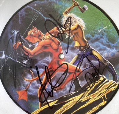 Lot 236 - IRON MAIDEN - SIGNED ITEMS.