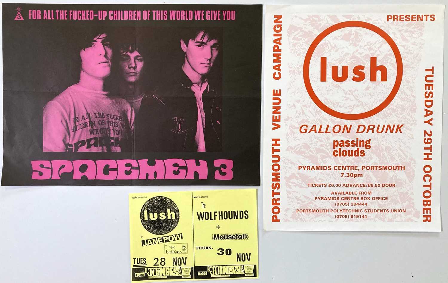 Lot 128 - LUSH / SPACEMEN 3 POSTERS.