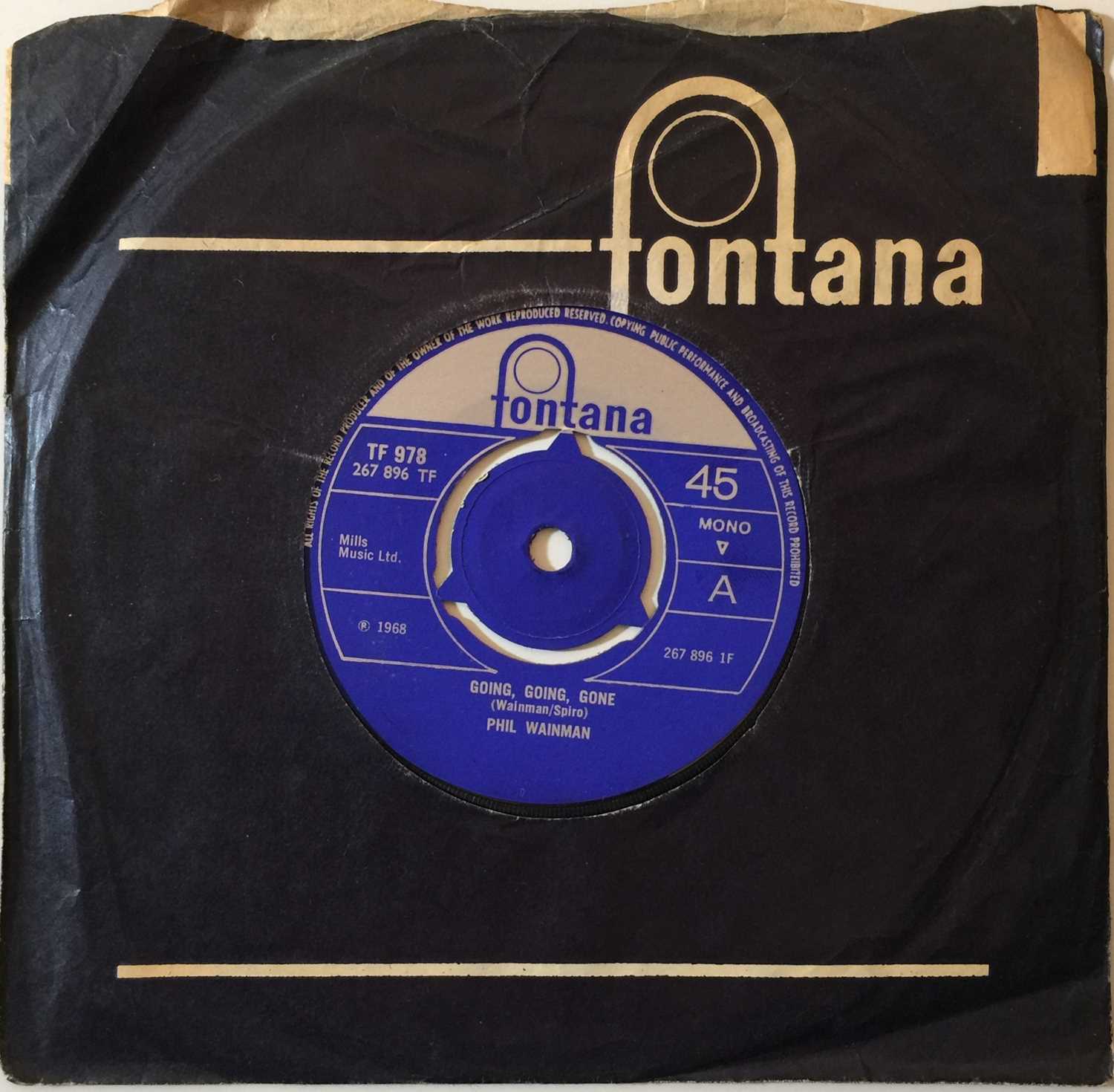 Lot 1057 - PHIL WAINMAN - GOING, GOING, GONE 7" (ORIGINAL UK COPY - FONTANA TF 978).