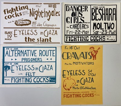 Lot 135 - EYELESS IN GAZA - CONCERT POSTERS C 1980S.