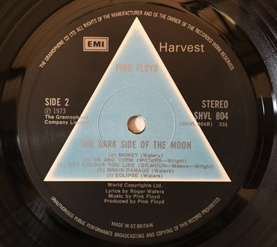 Lot 1067 - PINK FLOYD - THE DARK SIDE OF THE MOON LP (ORIGINAL UK 'SOLID BLUE' COPY - HARVEST SHVL 804 - SUPERB COPY)