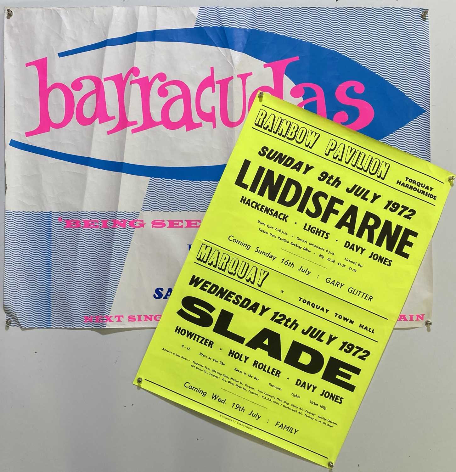 Lot 152 - SLADE / BARRACUDAS - TORQUAY CONCERT POSTERS.