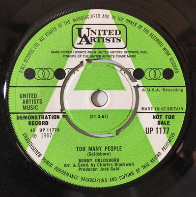 Lot 709 - BOBBY GOLDSBORO - TOO MANY PEOPLE/ GOODBYE TO ALL YOU WOMEN 7" DEMO (UP 1177)