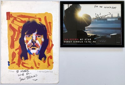 Lot 312 - IAN BROWN - SIGNED POSTER / SIGNED PRINT.