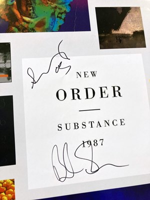 Lot 295 - NEW ORDER SIGNED POSTER.