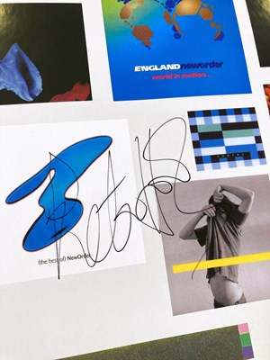 Lot 295 - NEW ORDER SIGNED POSTER.