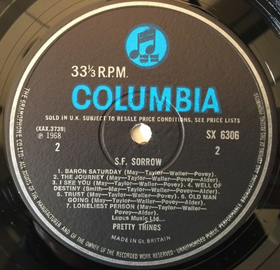 Lot 1102 - THE PRETTY THINGS - S.F. SORROW LP (ORIGINAL UK MONO COPY - COLUMBIA SX 6306)
