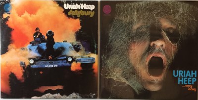 Lot 1112 - URIAH HEEP - VERY 'EAVY VERY 'UMBLE & SALISBURY - ORIGINAL UK VERTIGO SWIRL LPs