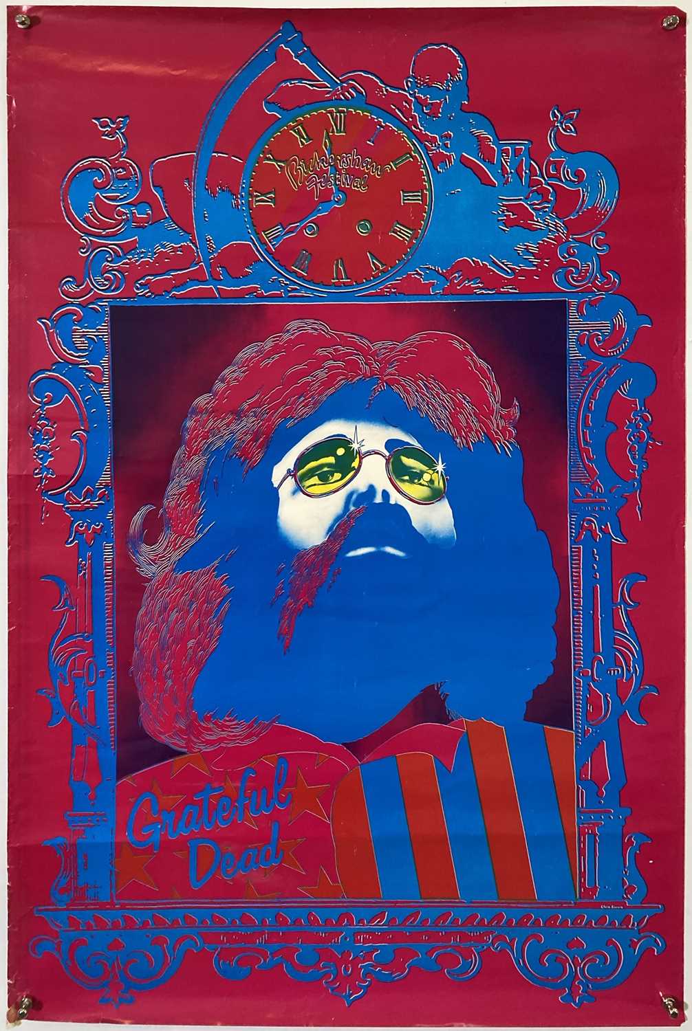 Lot 295 - GRATEFUL DEAD BICKERSHAW FESTIVAL POSTER.