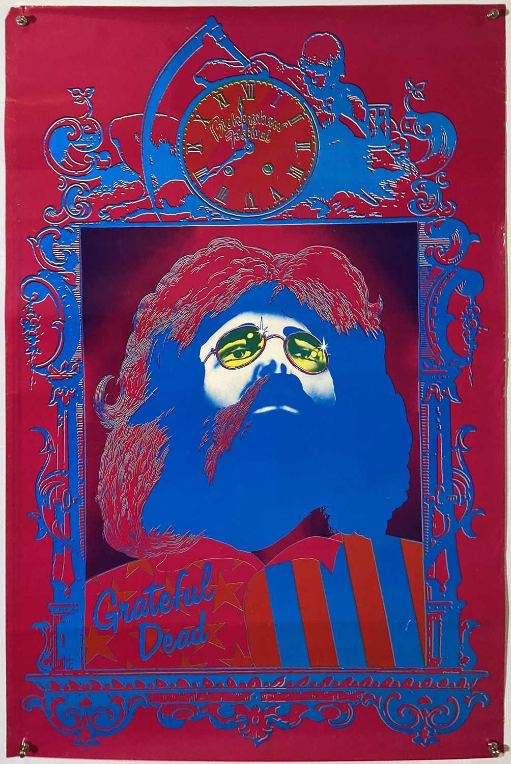 Lot 169 - GRATEFUL DEAD BICKERSHAW FESTIVAL POSTER.