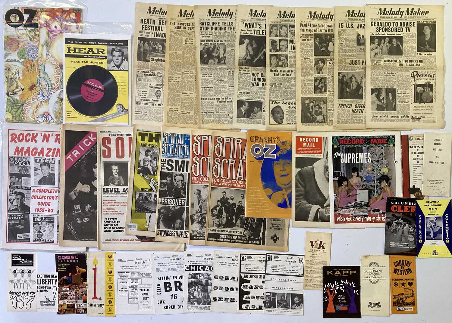 Lot 38 - COLLECTIBLE MUSIC MAGAZINES / RECORD LABEL CATALOGUES.