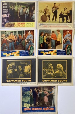 Lot 24 - ORIGINAL US LOBBY CARDS FOR TEEN MUSIC FILMS.