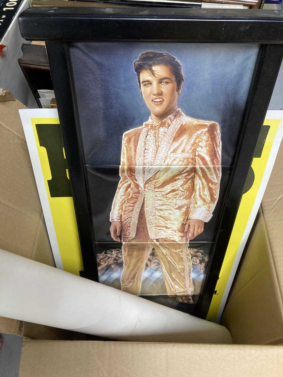 Lot 285 - ELVIS FRAMED ITEMS.