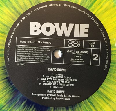 Lot 1149 - DAVID BOWIE - LIMITED EDITION 'SPACE' VINYL